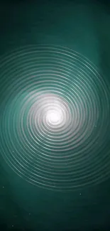 Green spiral wave design abstract mobile wallpaper.