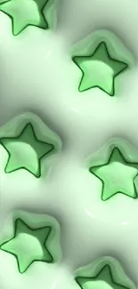 Mint green wallpaper with star pattern for mobile.