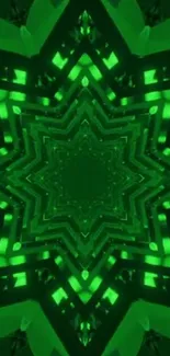 Green Symmetry Fractal Art Live Wallpaper