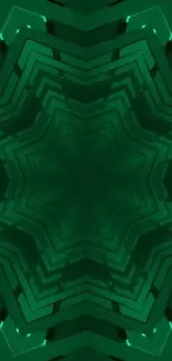 Green Symmetry Fractal Art Live Wallpaper