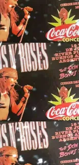 Guns N' Roses concert poster with tour dates and Coca-Cola logo.