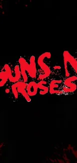 Guns N' Roses wallpaper with black background and red text.