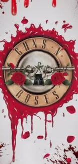 Guns N' Roses inspired vibrant red wallpaper.