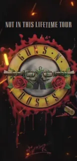 Guns N' Roses 'Not In This Lifetime Tour' design with vivid colors.