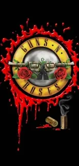 Guns N' Roses logo with red splatter
