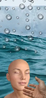 Hand Water Daytime Live Wallpaper