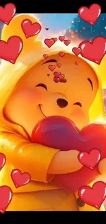 Happiness Teddy Bear Love Live Wallpaper