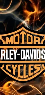 Harley-Davidson logo with flame design.