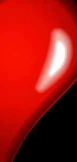 Vibrant red heart-shaped abstract wallpaper for mobile phones.