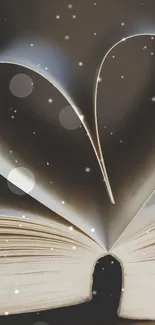 Heart-shaped book page forming a beautiful art piece.