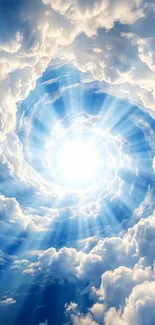 Heavenly swirling clouds with divine light