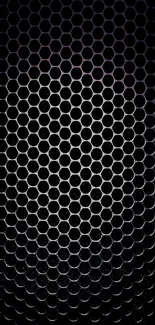 Hexagonal dark pattern wallpaper for a modern, sleek phone background.