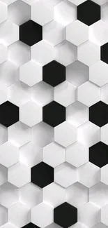 Gray and black hexagonal geometric wallpaper for mobile phones.