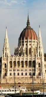 Historic building with intricate architectural details in a cityscape view.