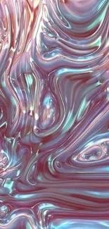 Holographic swirl design in pastel colors for phone wallpaper.