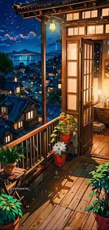 Home Evening Flowerpot Live Wallpaper