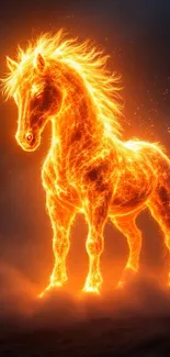 Horse In Flames Live Wallpaper