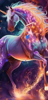 Horse Light Purple Live Wallpaper