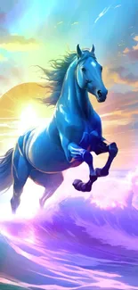 Horse Sky Cartoon Live Wallpaper