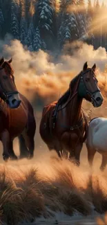 Horse Working Animal Sorrel Live Wallpaper