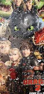 Vibrant How to Train Your Dragon 2 wallpaper with characters and dragons.