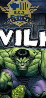 Hulk Cartoon Green Live Wallpaper