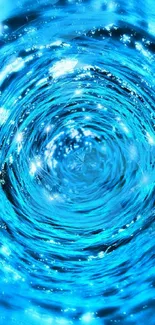 Hypnotic blue swirl wallpaper with vibrant vortex effect.