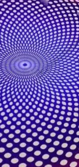 Hypnotic purple dot pattern wallpaper.