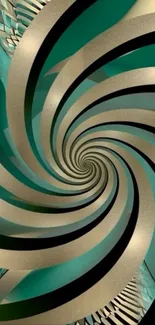 Hypnotic spiral geometric art wallpaper
