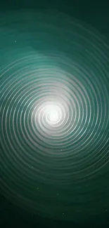 Hypnotic spiral pattern in green tones.