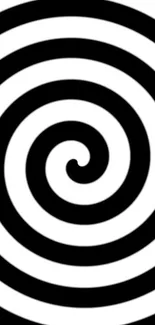 Black and white spiral design wallpaper for phones.