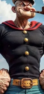 Iconic cartoon character in vibrant art