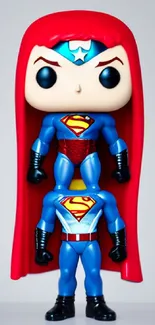 Colorful superhero toy figurine wallpaper for collectibles lovers.