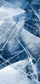 Cracked ice texture with blue hues.