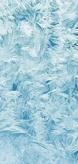 Frosty texture in icy blue hues, perfect for mobile wallpaper.