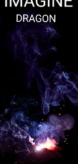 Purple smoke mobile wallpaper with artistic flair.