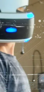 Person experiencing VR gaming at home with a modern headset.