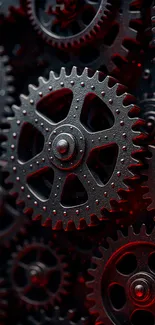 Detailed industrial gear abstract wallpaper.