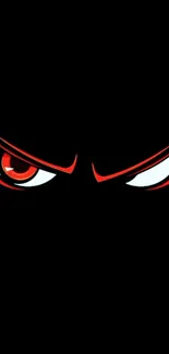 Intense, stylized cartoon eyes on a black background.