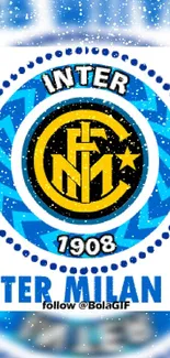 Inter Milan logo with vibrant blue and gold design.