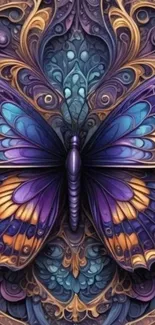 Intricate butterfly with vivid colors and elaborate design