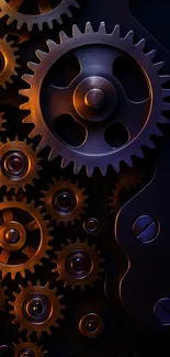 Intricate gear mechanism with steampunk style.