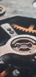 Close-up of intricate gears in a mechanical device, showcasing industrial design.