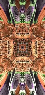Intricate geometric pattern with vibrant colors