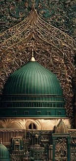 Intricate Islamic dome and minaret design