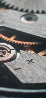 Close-up of intricate watch gears with metallic textures.