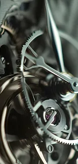 Close-up of intricate watch gears and mechanism.