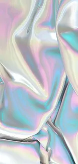 Iridescent abstract mobile phone wallpaper with pastel and glossy textures.