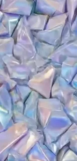 Iridescent crystal pattern with pale blue hues.