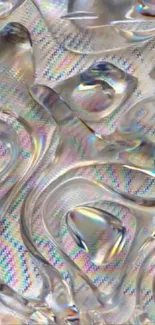 Iridescent abstract liquid art wallpaper